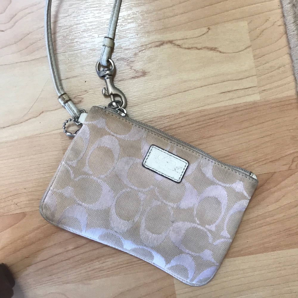 Lavender coach wristlet